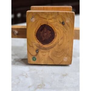 Squirrel Nut Feeder  Handmade Wood Ball Jar Vintage Outdoor